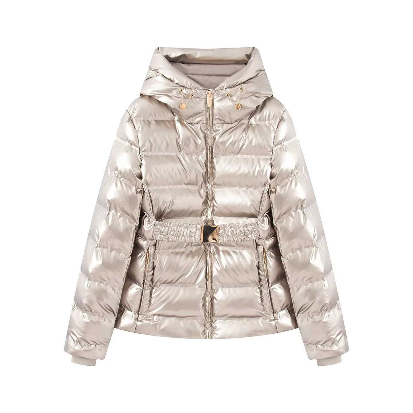 European and American style 2025 winter new slim fit temperament short windproof hooded thick jacket H260917