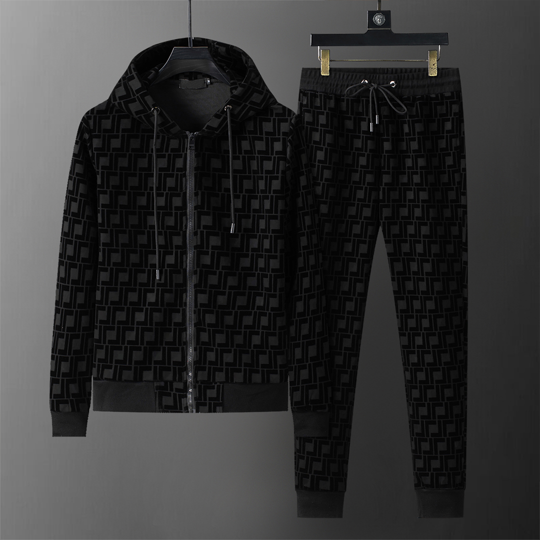 Men's Tracksuits plus size Outerwear & Coats Sizehoodies hoodies suit hooded casual fashion color stripe printing Asian size wild breathable lo
