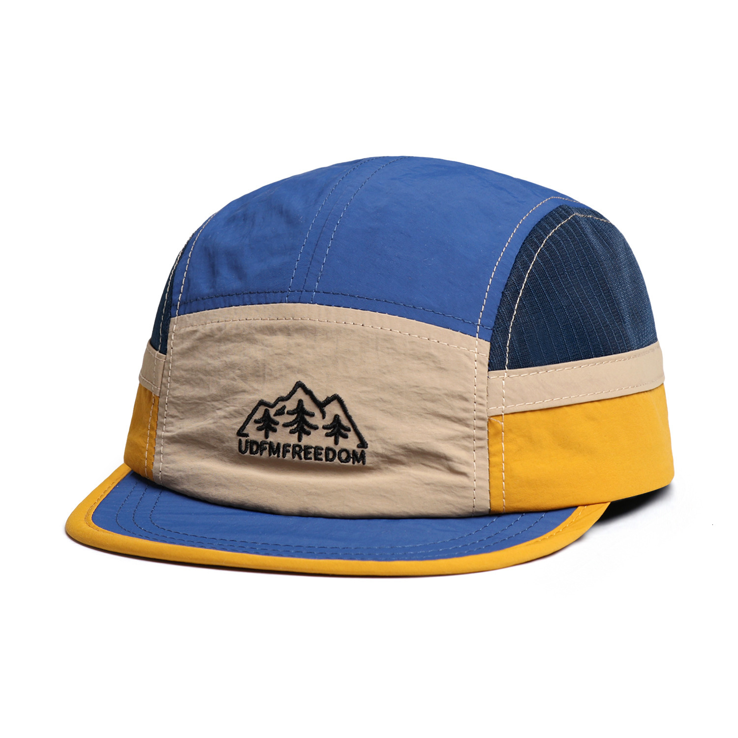 Luxury Cap Brand Designer Hat New Flat-Brimmed Baseball Cap With Contrasting Color Embroidery And Mountain Peak Lettering, Unisex, Sun-Shading, Quic