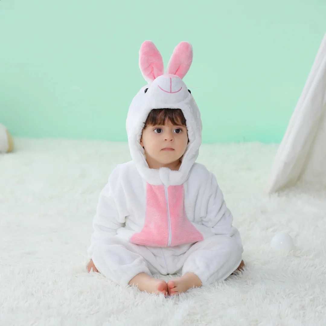 Infant Rper Newborn Long Baby Sle Clothes Kigurumi Cute Rabbit Jumpsuit Girls Boys Pajamas Costume HalloweenW260917