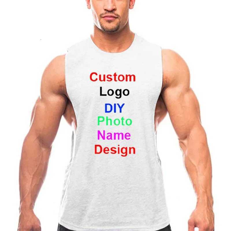 Your OWN Design Brand /Picture Mens Workout Gym Clothing Bodybuilding Tank Top Custom Sport Fitness Singlets Sleeveless Vest Q260917