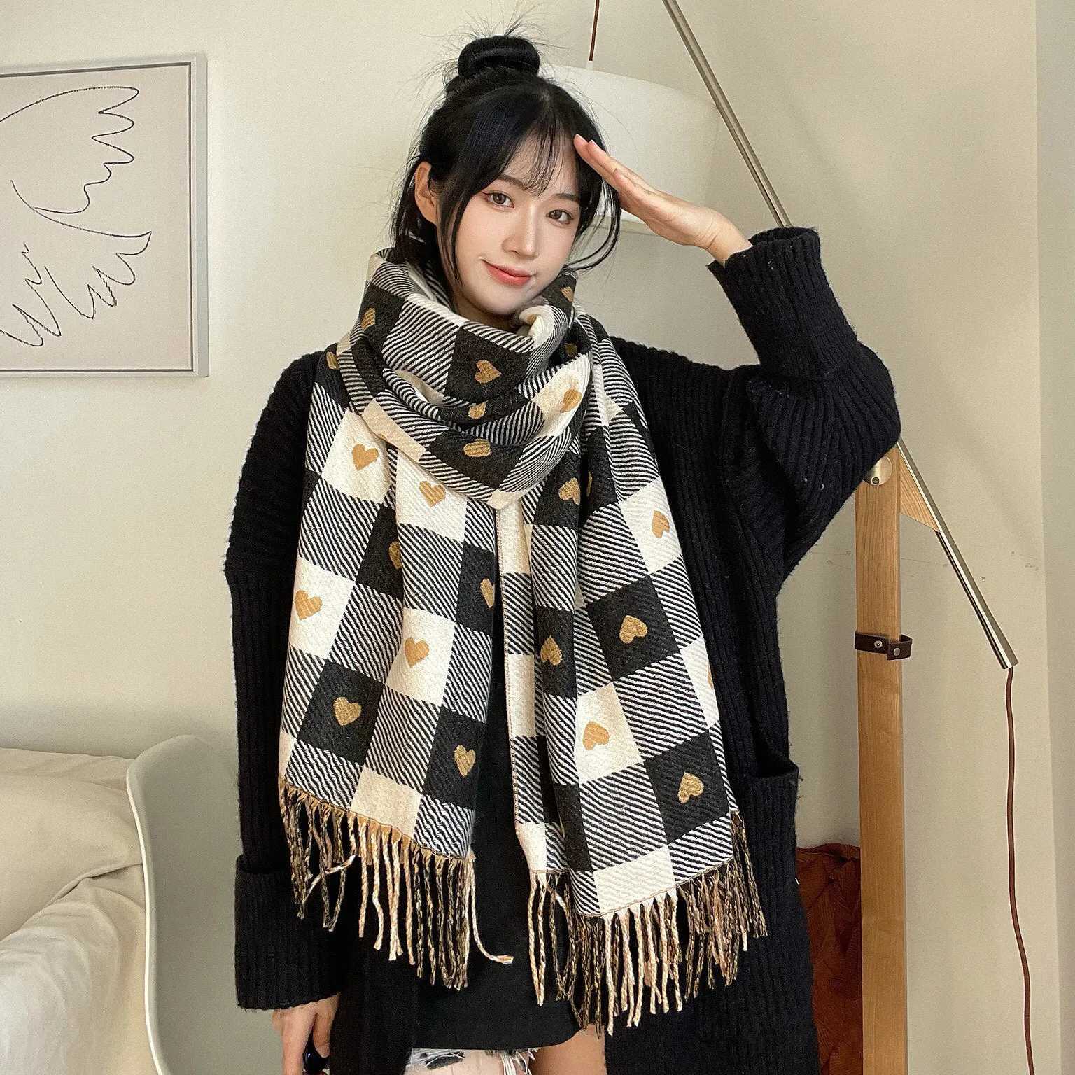 2025 Luxury Winter Cashmere Scarf Women New Design Warm Pashmina Long Tassel Scarves Female Print Shawl Thick Foulard Bufanda Z260917