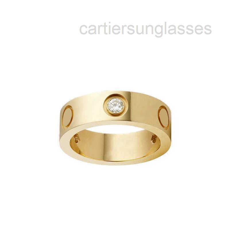 Love Rings Womens Designer Couple Jewelry Band Titanium Steel With Diamond Fashion Classic Silver Rose Gold Ring Size 4/5/6mm Red Box