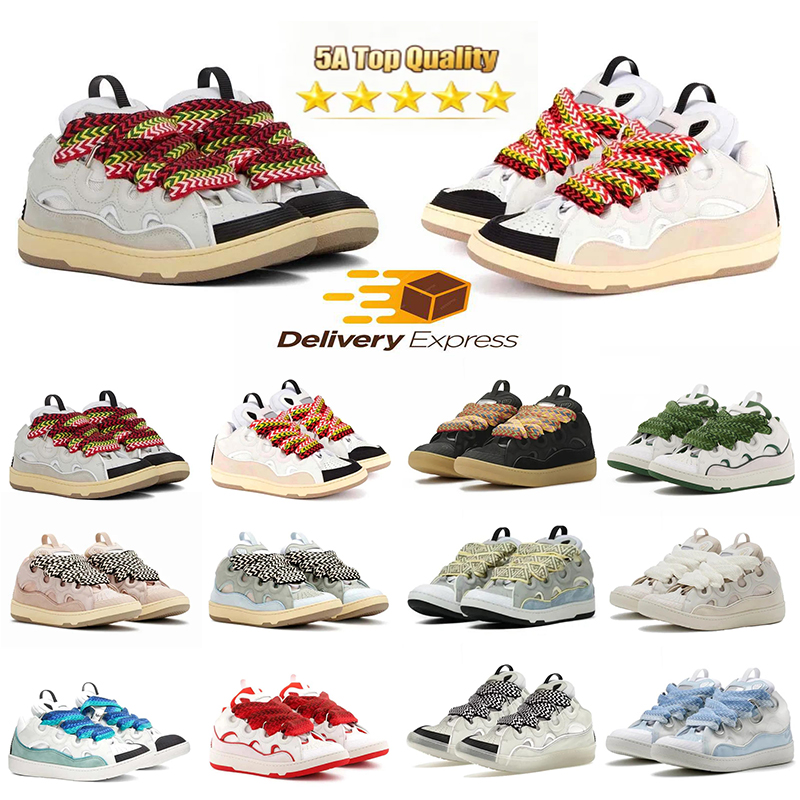 With Box Chunky Casual Curb Sneakers Graffiti Designer Shoes Mesh Suede Patch Sole Retro Street Couple Fashion Men Women Walking Shoes Red Black Whi
