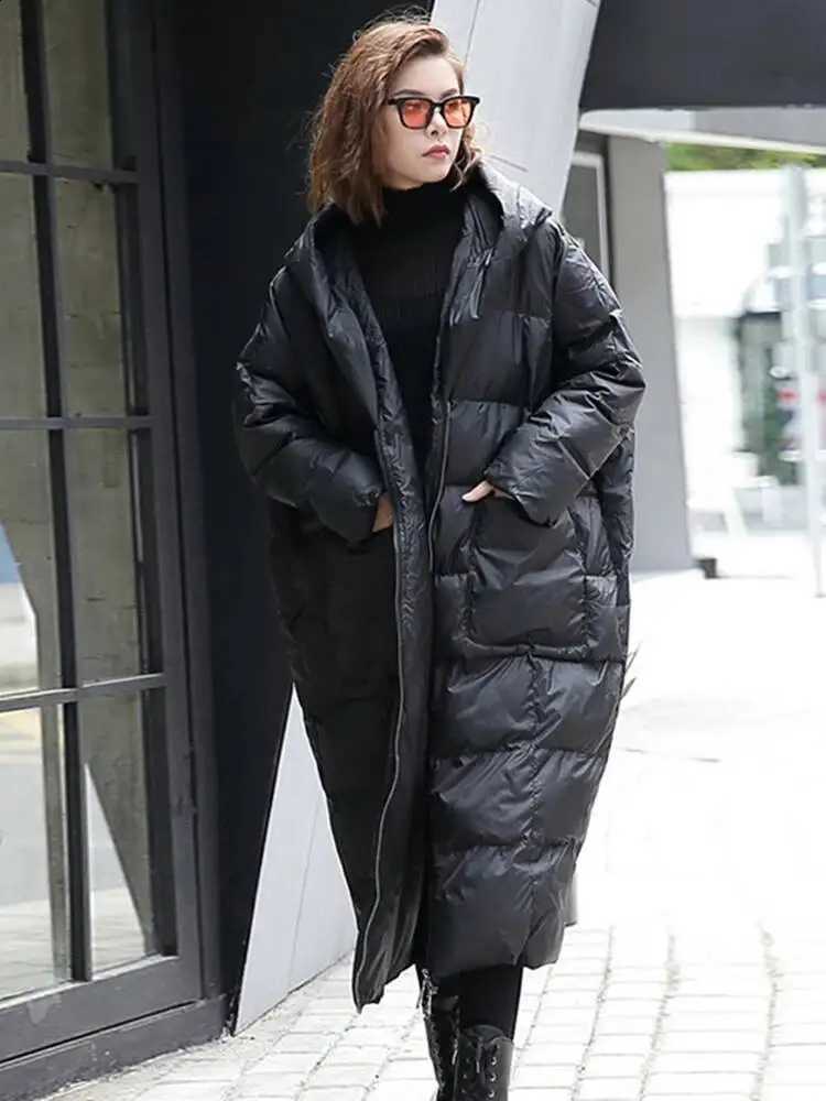 Long Big Size Hooded Cotton-padded Coat Long Sleeve Loose Fit Women Parkas Fashion New Autumn Winter 2026 XWR5 H260917