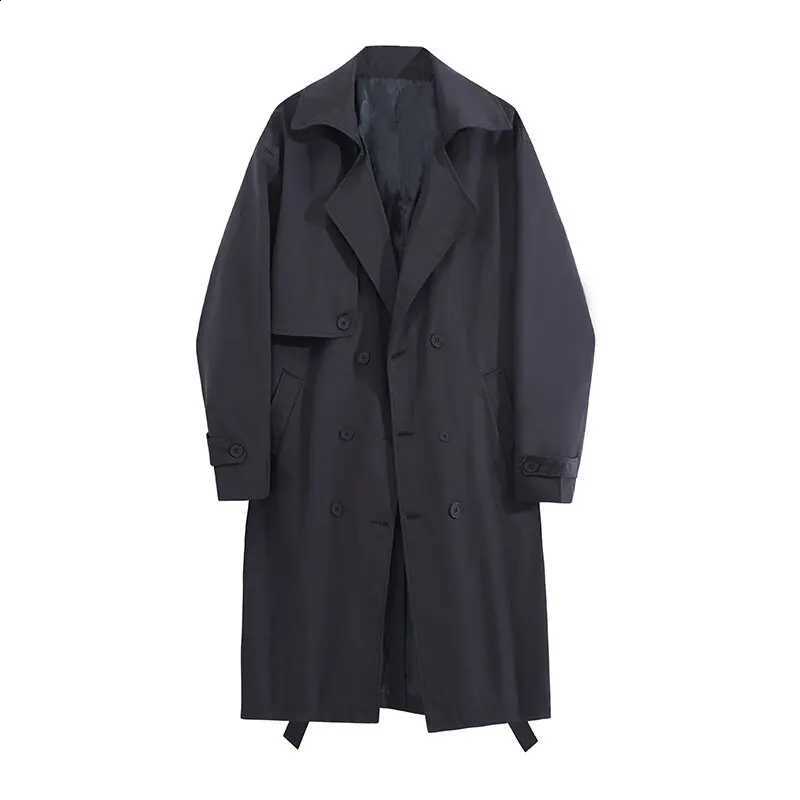 Trend and Spring New Fashion Pure Color Long Trench Coat Men's Casual Loose Sports Plus Size Outerwear M-2XL D2609021