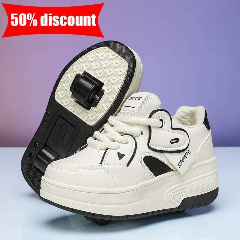 Children Roller Skates 2026 Breathable Lace Up Outdoor Sports Roller Shoes New Boys Entertainment Wheel Shoes for Kids Q260916