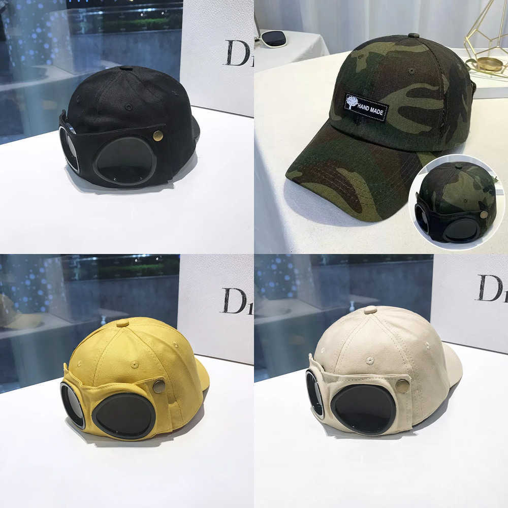 With Unisex CAPs Summer Baseball Glasses Hat Female Personality Hip Hop Peaked CAP Male Outdoor Sports Sun Visor Gorras J260917