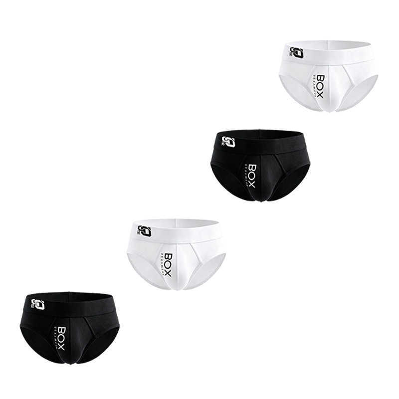 4Pcs Sexy Low Waist Underpants Mens Underwear Briefs Simple Letter Print Men's Lingeries Breathable Soft Cotton Men's Briefs Man Underpant