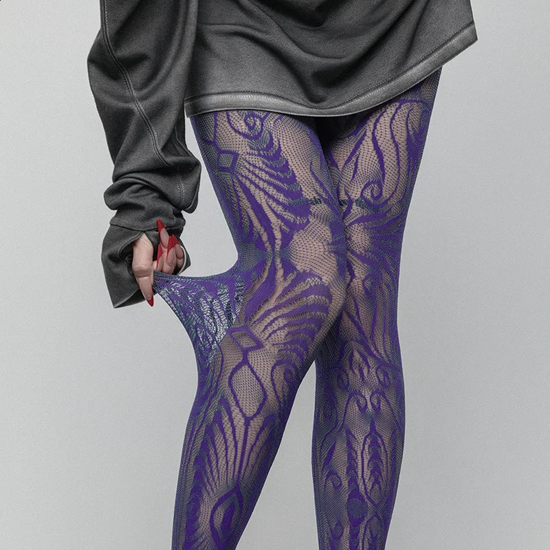 Y2K Hollow-out Rose Lace Spider Fishnet Pattern Tights Women 2026 Summer Sexy Fishnet Pantyhose Long Stocking 260917
