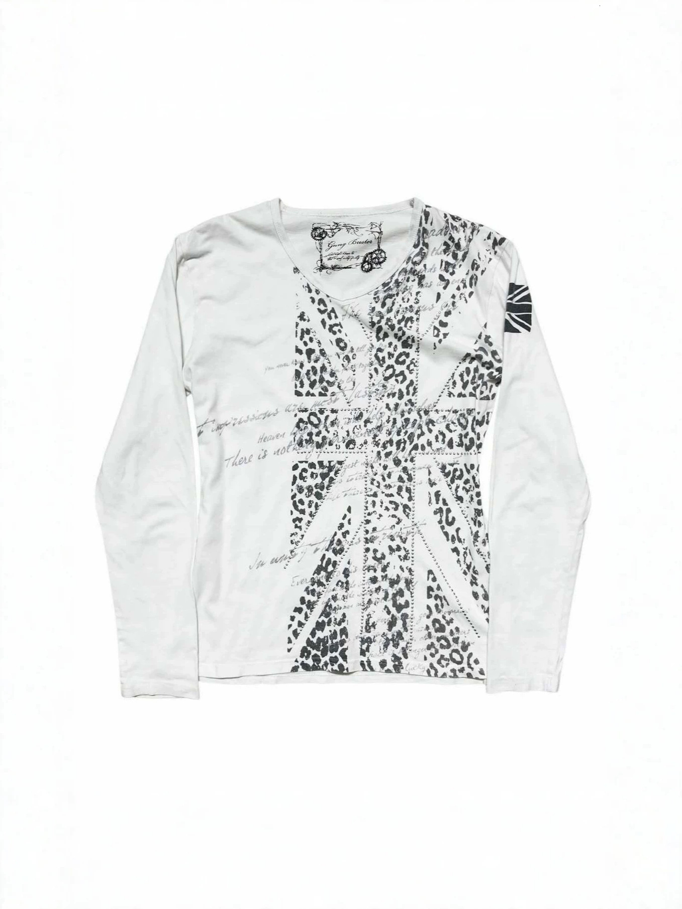 European cross-border wholesale: American retro high-street punk print, fashionable and casual loose-fit round-neck long-sleeve T-shirt 79