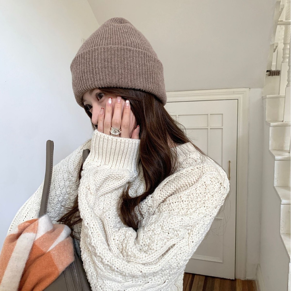 Factory Wholesale Of High-Quality, All-Wool Winter Hats Women, Featuring A Double-Layered, Seamless, Thickened, And Warm Design, In Solid Colors, Pe