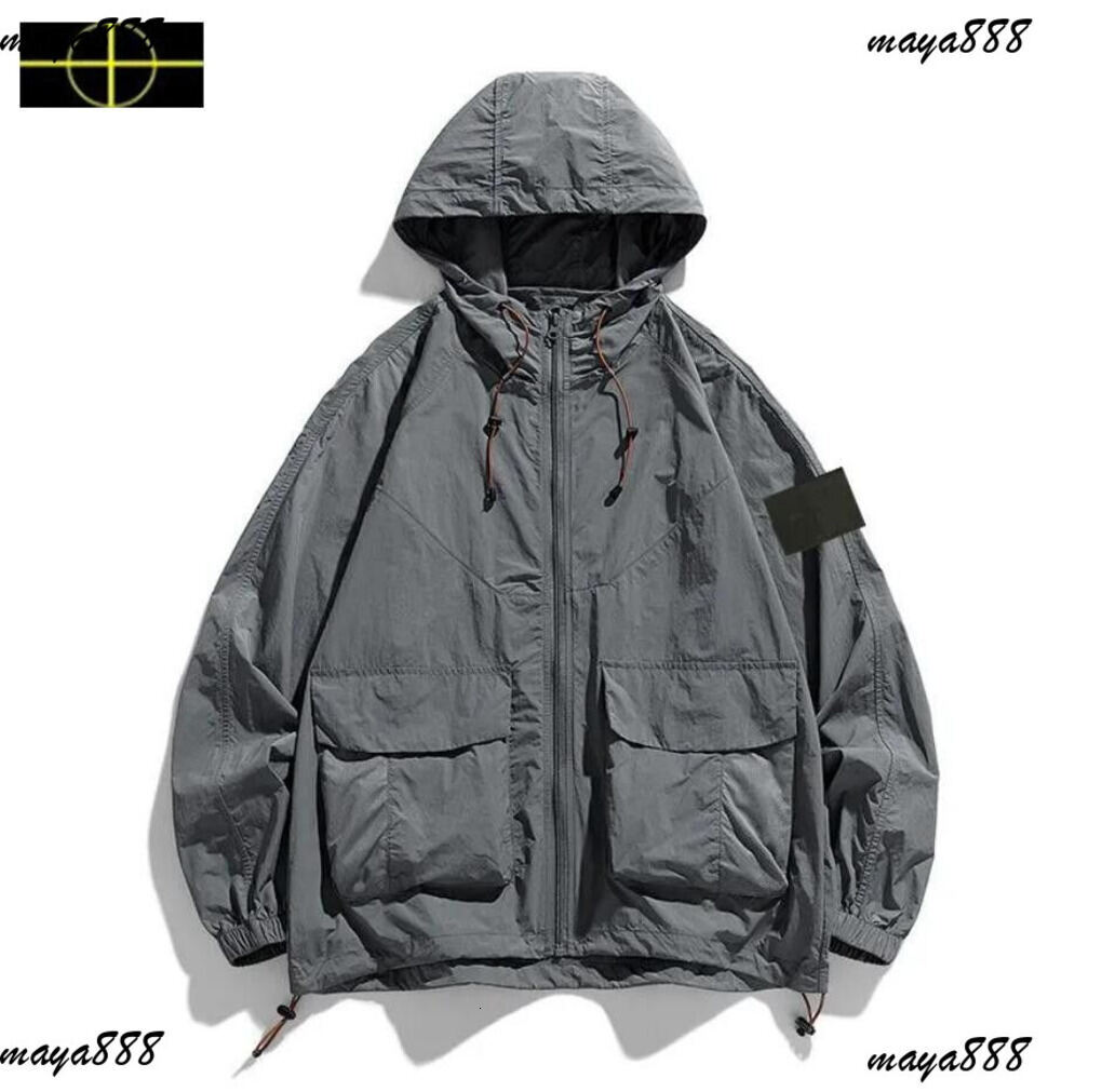 Stone Islend Jakcet High Quality Designer Jackets Spring Summer Windbreaker Mens Colorful Raincoat Outerwear Lightweight Compass Badge Topstoney Hoo