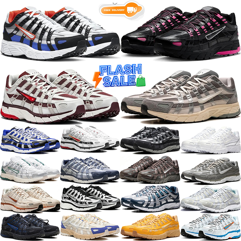free shipping running shoes mens p6000 trainers men women p-6000 designer sneakers white black split metallic silver p6000s comfortable breathable r