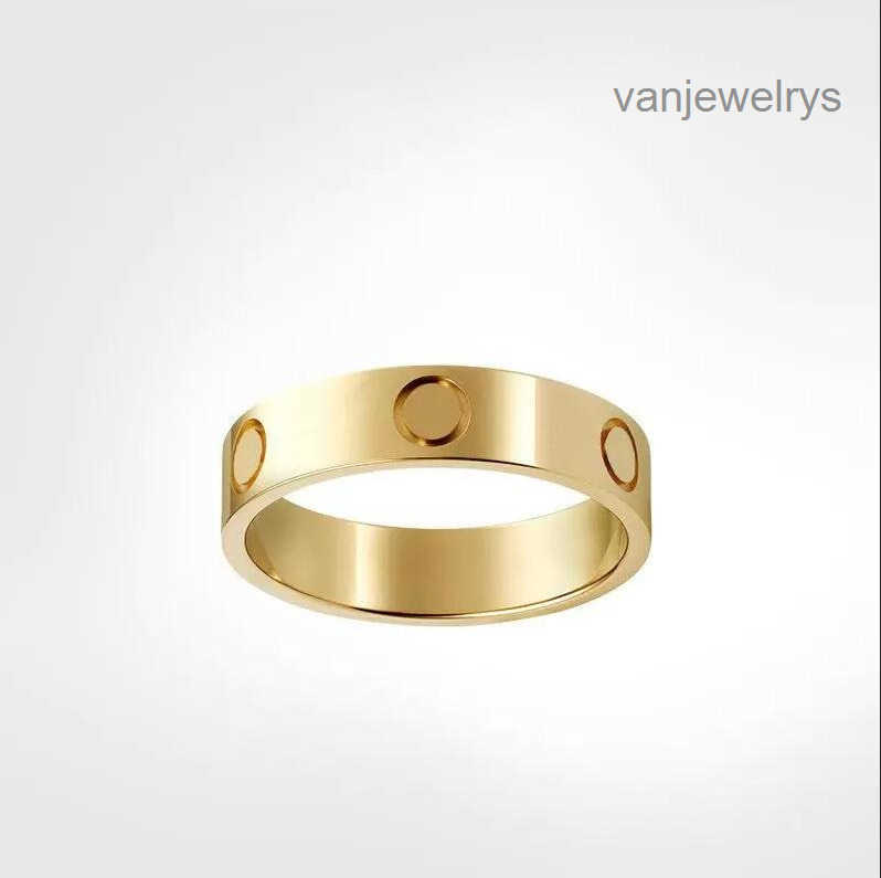 screw ring mens rings classic luxury designer jewelry women diamond Titanium steel Alloy Gold-Plated Gold Silver Rose Never fade Not allergic 4mm 5m
