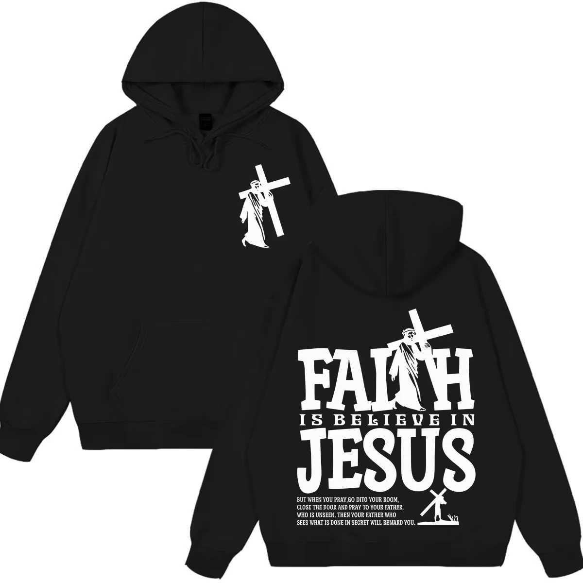2026 Christian Jesus Faith Bible Verse Vintage Graphic hoodie Men Women Hip-hop pullover Long sves Fas S260918ANIU