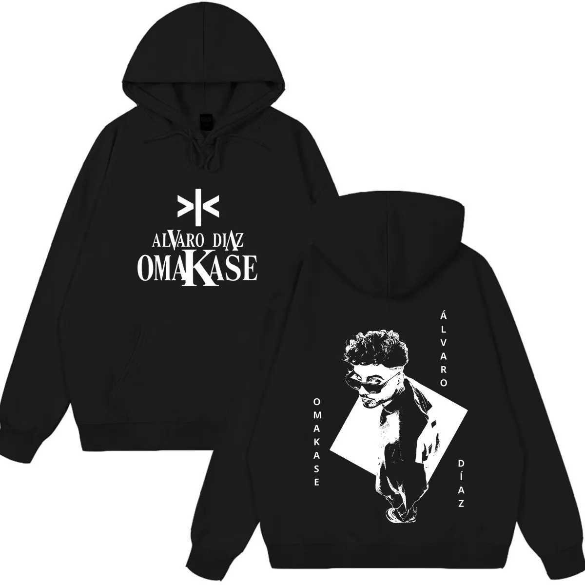 Alvaro Diaz Omakase Album 2026 Tour Print Hoodie Men Women Fashion Pullover Winter Casual Loose Vintage Hip-hop Sweatshirt S260918TU4H