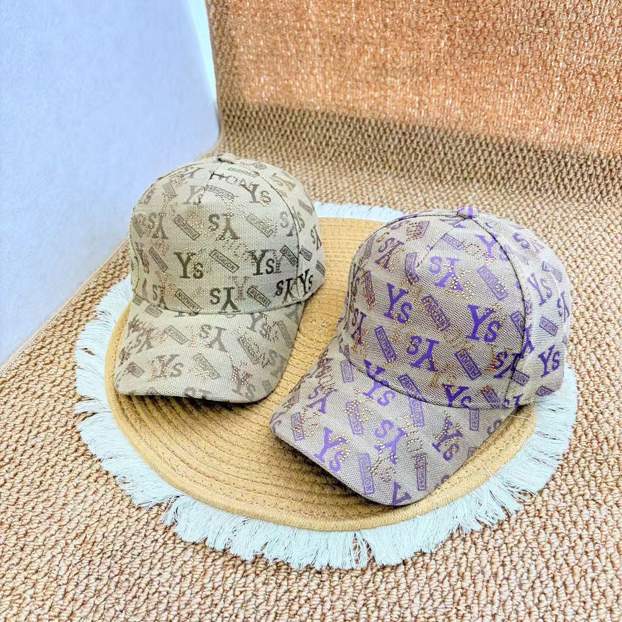Four Seasons Fashion Unisex Embroidered 3D Baseball Full Print Vintage Trendy Brand Duckbill Cap Outdoor Hard Brim Sun Hat Luxury Cap Brand Designer