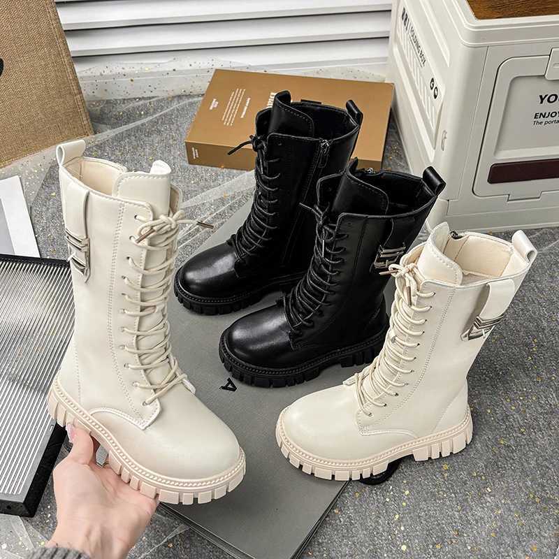 Winter Fashion Comfortable Best Kids Shoes Lace Up Mid-Calf Boots Side Zipper Non-Slip Chunky Sole Casual Daily Shoes Girls Boys X260917