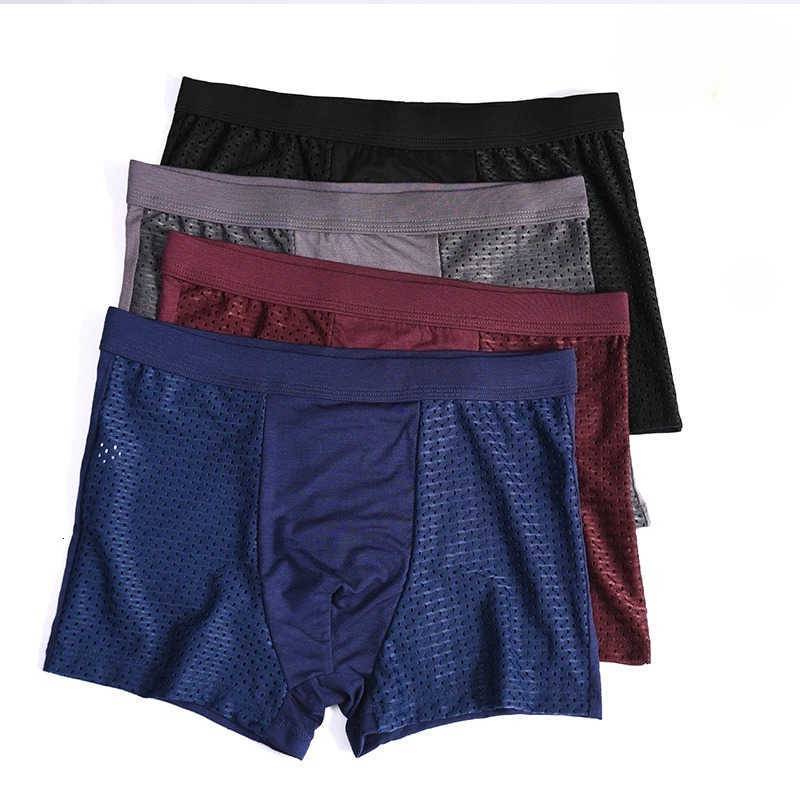 L-4XL Intimo da uomo Mutande da uomo Boxer Tinta unita Intimo Pantaloncini Intimo da uomo Traspirante Aderente Intimo da uomo 4 Pezzi D260918