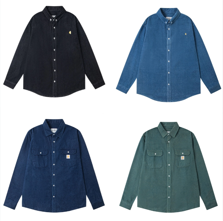 Men s Designer Corduroy Shirt Hip Hop High Street Lapel Long Sleeve Loose Casual Button Down Shirt With Chest Pockets For Men Streetwear Daily Outfi