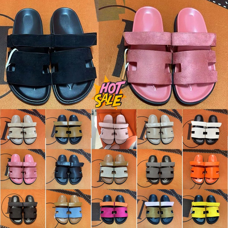 Designer H Classic Sandals Men Women Open Toe Two Strap Velcro Slides Platform Slippers Casual Summer Shoes Comfortable Daily Outdoor Footwear Holid