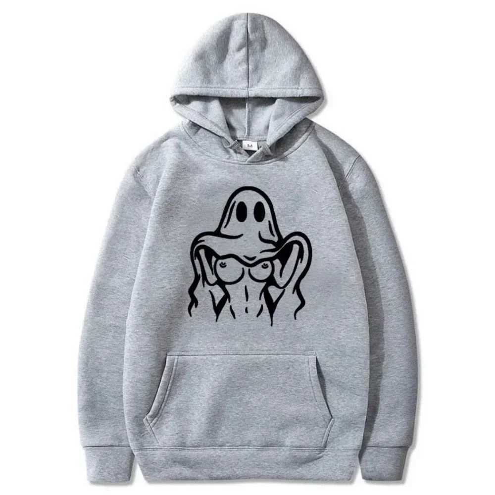 Ghost Hoodie Halloween Spooky s Graphic Print Streetwear Unisex Men Women Oversized Casual Sweatshirts Long Sve S2609181C2F