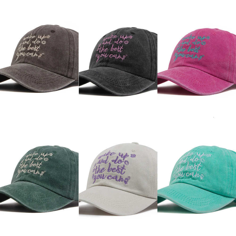 Men Vintage Baseball Caps Women Wake Up And Do The Best You Can Letter Embroidery Soft Dad Hat Y2K Casual Fashion Hip Hop Cap J260917
