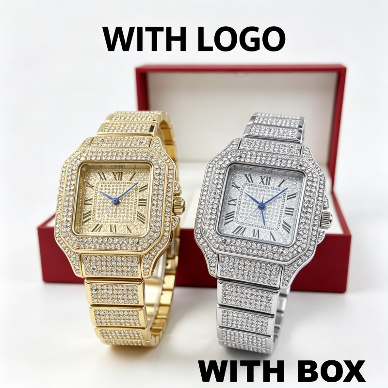 Luxury Watch Mens Designer Watch Watch Women Designer Moissanite Watch Watches Men Designer Square Steel Roman Dial Gift Box for Couple New Top Hot