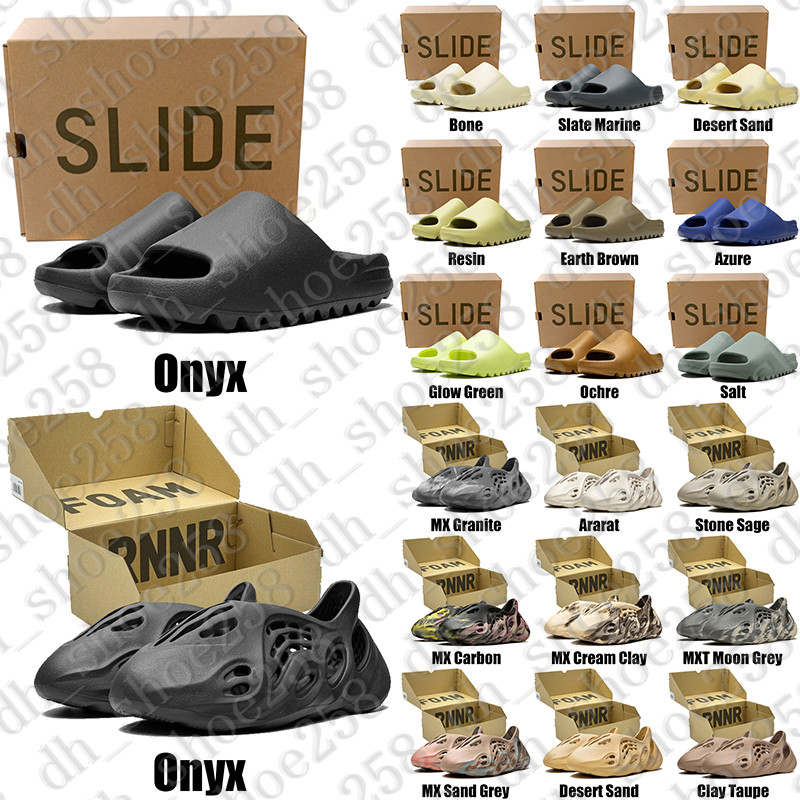 Free Shipping With Box Designer foam runners foamrunners sandals women slides clogs heels slippers sliders claquette shoes for mens d h gate womens