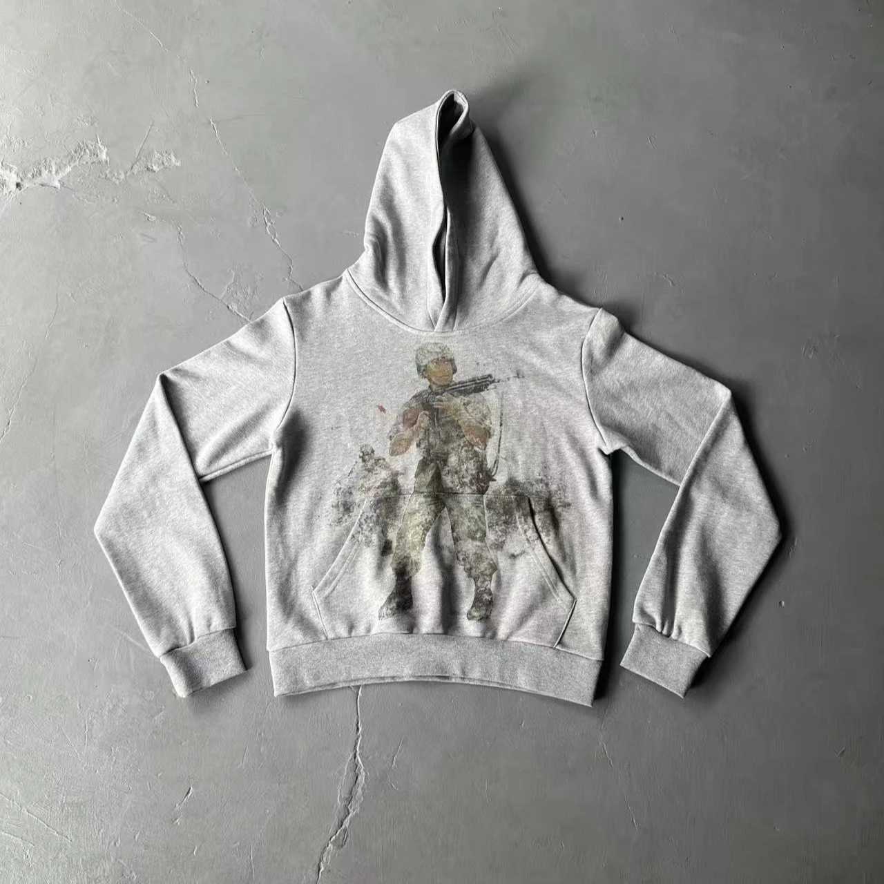 American High Quty Print Peaceinwar Hoodie Men Women Autumn Winter Strtwear Sweatshirts Loose Cotton Hooded Pullovers Q260917