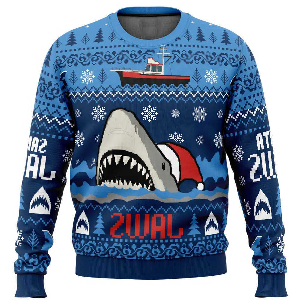 hoodie Santa Jaws Men'sgraphic Christmas Sweatshirts Funny Ugly Christmas Sweater Harajuku Fashion Jumper Sweaters Streetwear C2609151