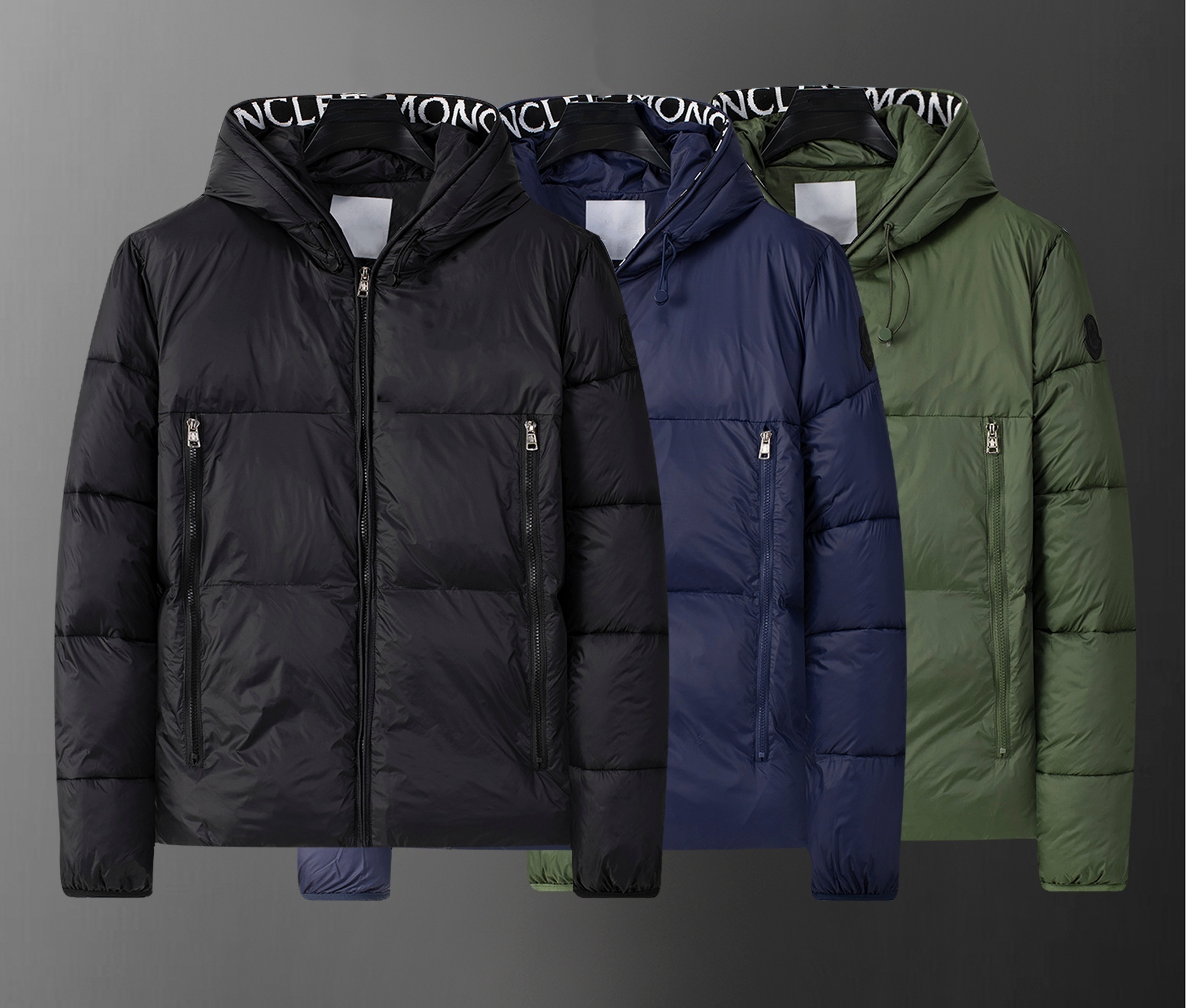 designer jacket mens embroidery puffer jacket glossy surface doudoune coats down jackets unisex tops embroidery Stand Collar Loose Thick zipper wint