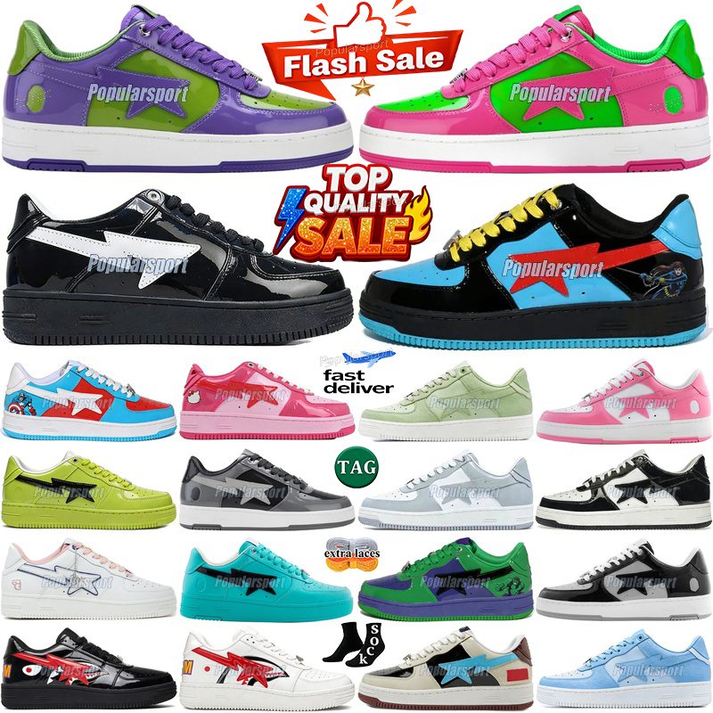2026 Popular designer trainer low shark mens wonens shoe sta lace up stripe adjustable sneaker for man soft leather breathable summer spring fall sh