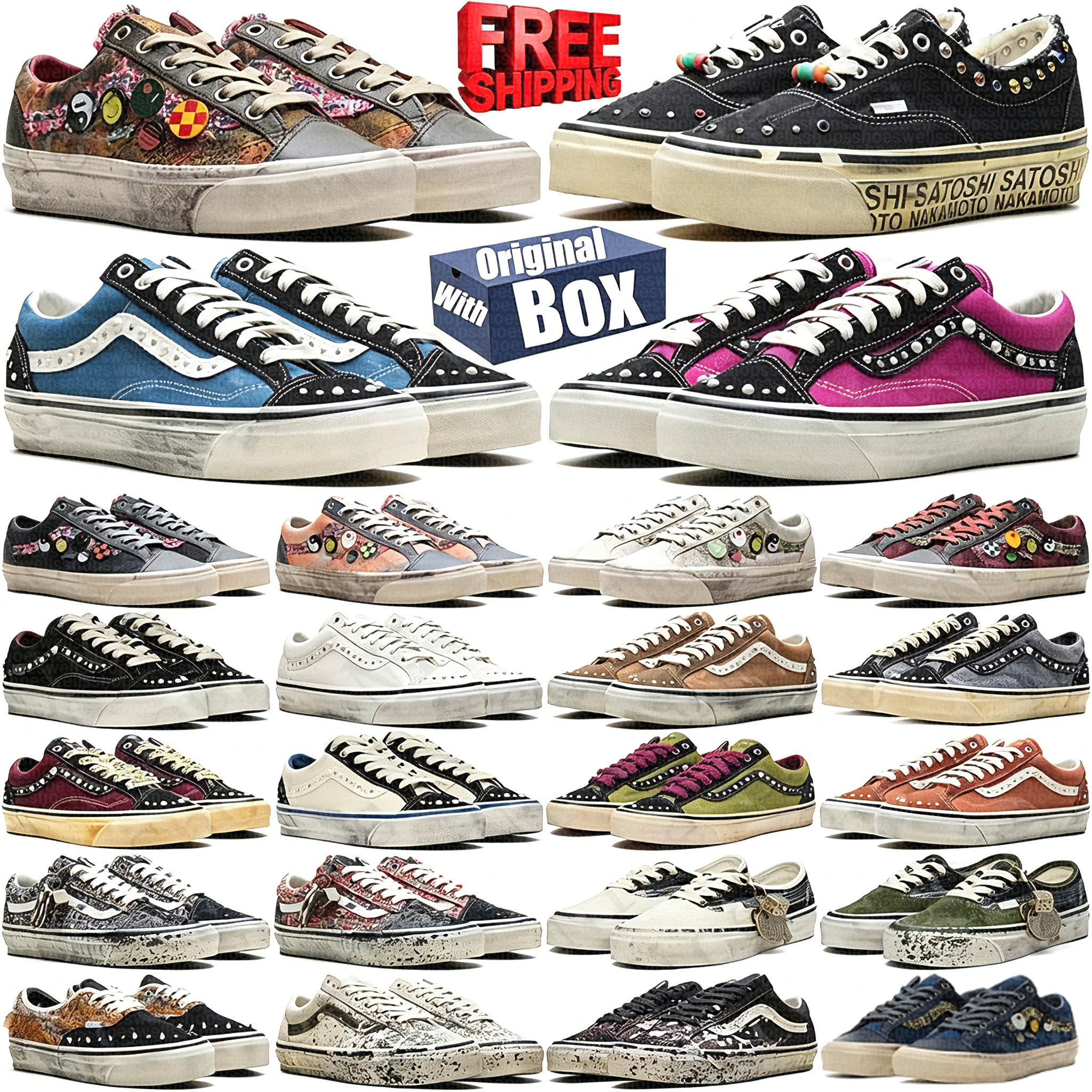 Top Quality New Luxury Pearlized Canvas Shoes For Men Women Pearl Trainers Vintage Sports Casual Skateboard Sneakers Lace-Up Classic Black WhiteWalk