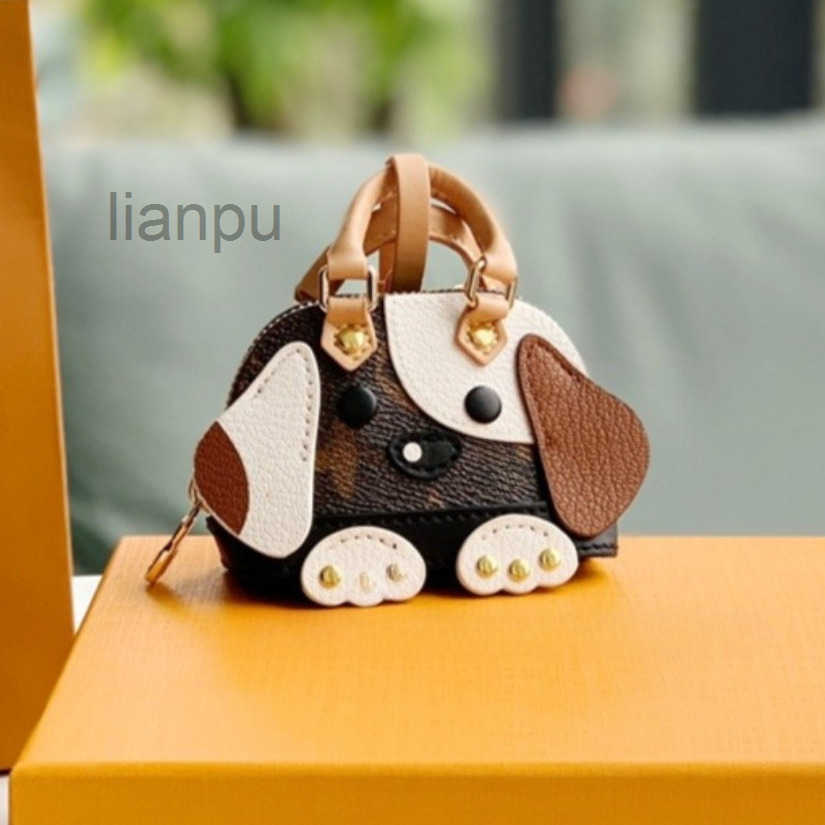Bag Letter Cartoon Keychains Charm Brand Designer Keychain Holder Leather Car Keyrings Key Chain High Qualtiy Fashion KerRing Box