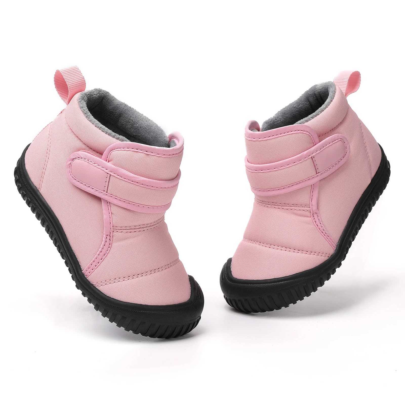 New 2024 Kids Snow Boots Girls Ankle Winter Boots Warm Plush Boys Fur Shoes Children Platform Boots Size 20-28 X260917