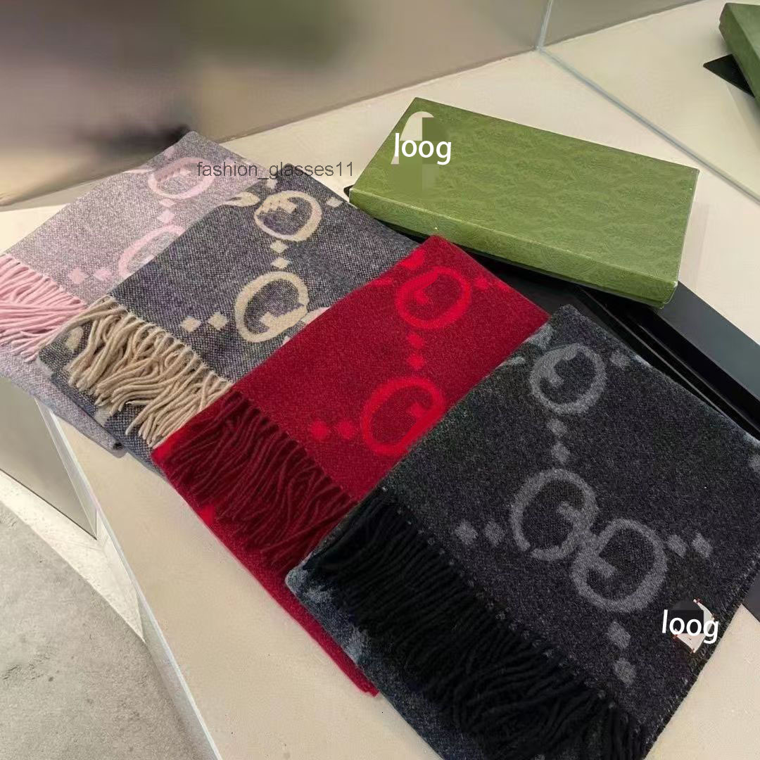 TOP Brand designer Classic Letter pattern Wool Scarfs Winter Spring 100% Cashmere Women Scarf fashion Men Designer with box