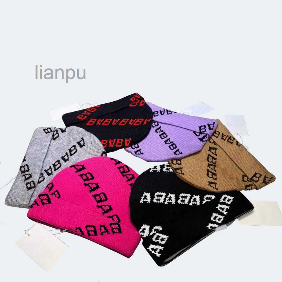 Fashion Knitted Hat 2022 Fall/winter Warm BA Letter Beanie for Male and Female Couples Cap