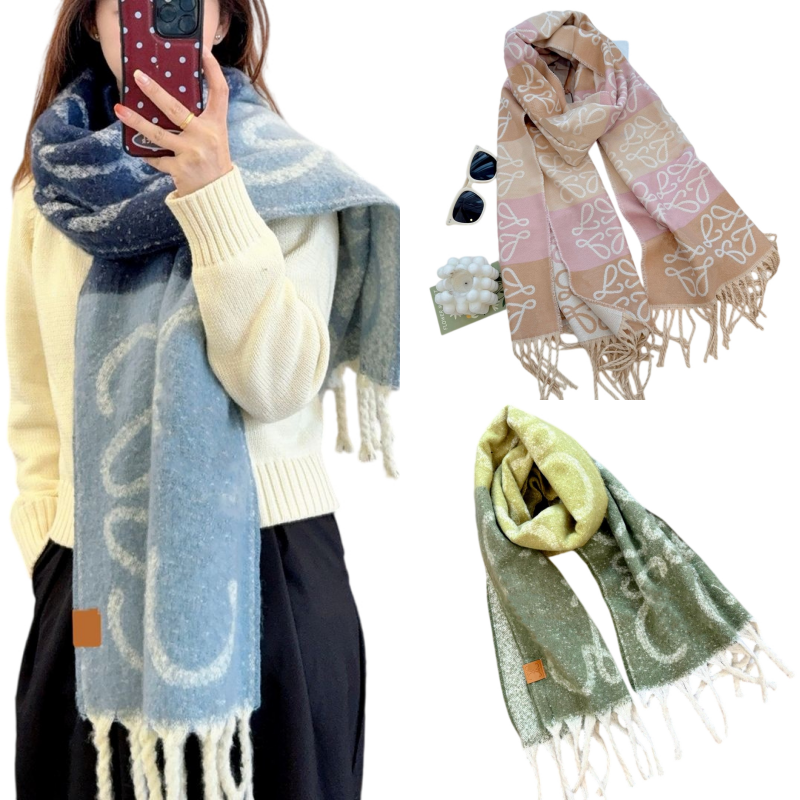 Designer Scarf For Women Luxury Tassel Jacquard Shawl Wrap Vintage Print Cashmere Scarfs Soft Touch Scarves Winter Outdoor Keep Warm Multiple Color