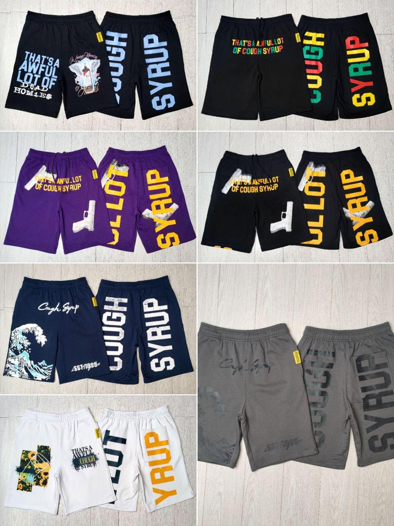 Cross-Border High-Quality Cough Syrup Shorts European And American Trendy Brand Casual Loose Pants Anti-Cough