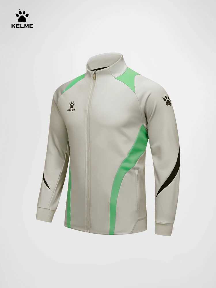 Kelme Football Training Jacket Men's Autumn New Stand Collar Sports Knitted Cardigan Running Sports Windproof Jacket Q260917
