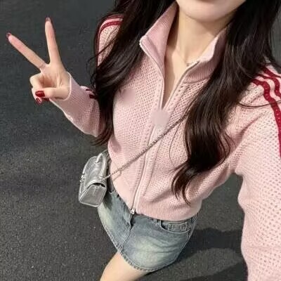 New arrival women's Knitted jacket sweater designer high quality brand Casual sports coats long sleeve jacket hollowed out outfits size XS-XL