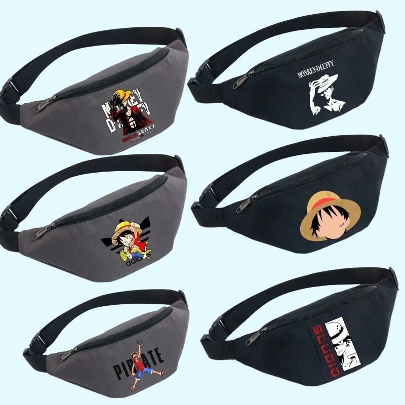 new One Piece cartoon print sports waist bag chest pack and shoulder bag