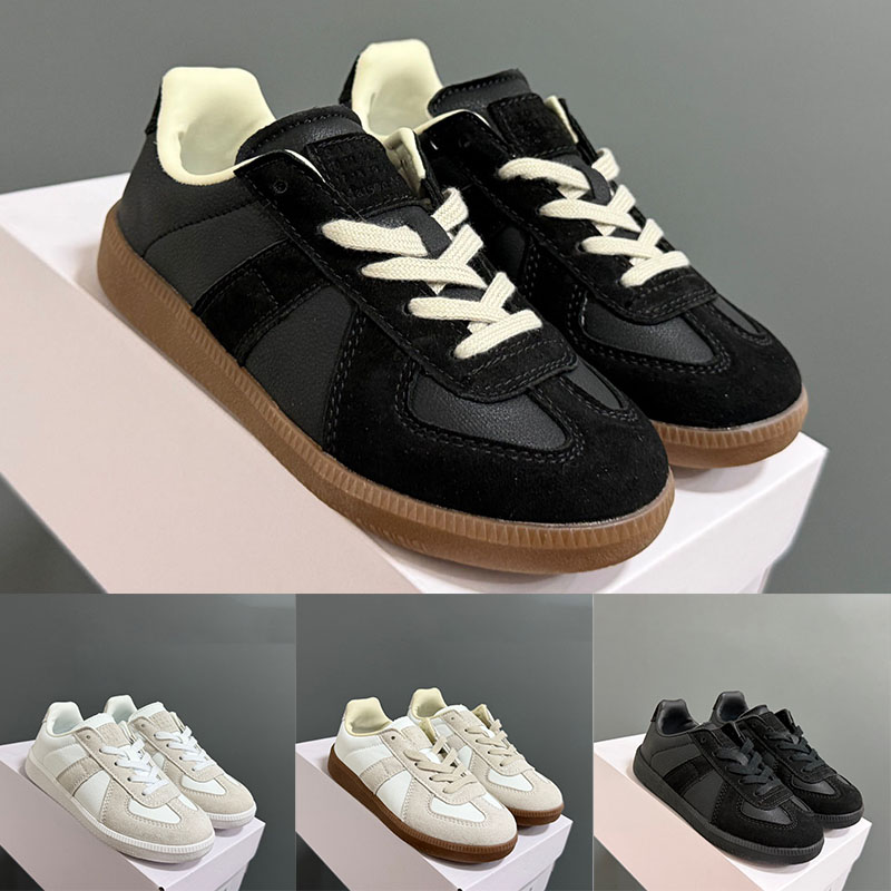 Designer Kids Trainers Margela Sneakers Casual Kid Shoes German MM6 Army Gum Gats Trainer Paint Kids Gat Sneaker Black Grey White Brown Boys Girls C