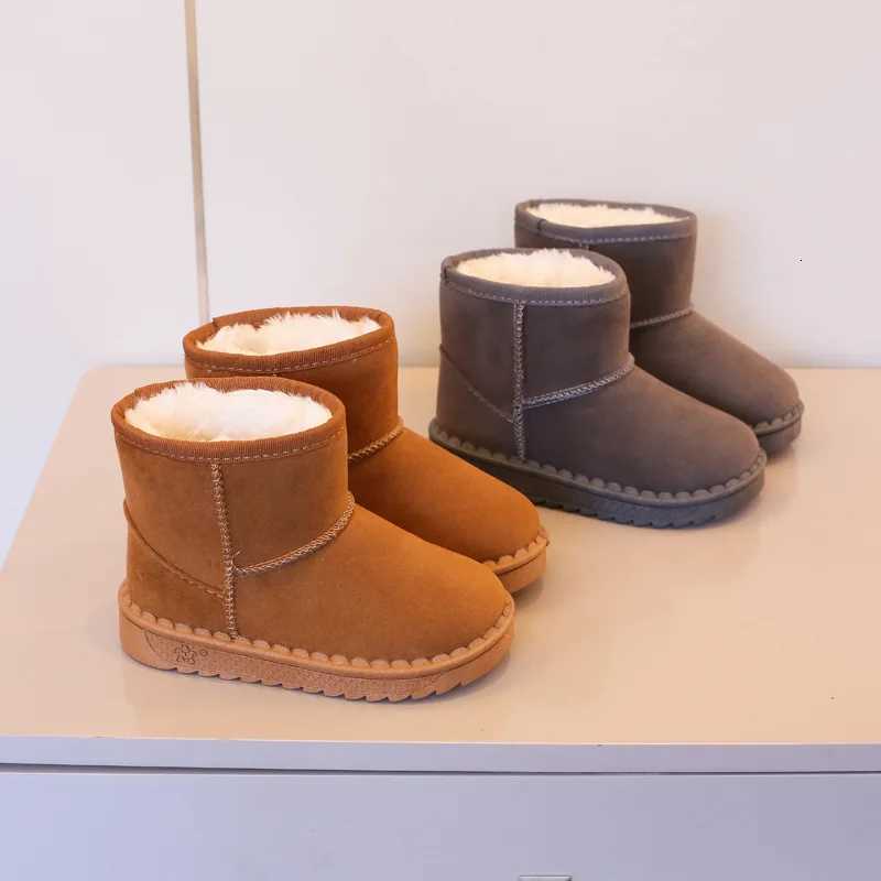 Children's snow boots for boys and girls in winter set of short boots suede cotton shoes plush insulation shoes snow boots X260917