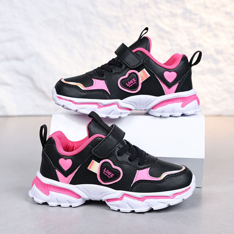Girls' autumn and winter sports anti slip leather surface, elementary school students' spring outdoor shoes, middle-aged 26L0918