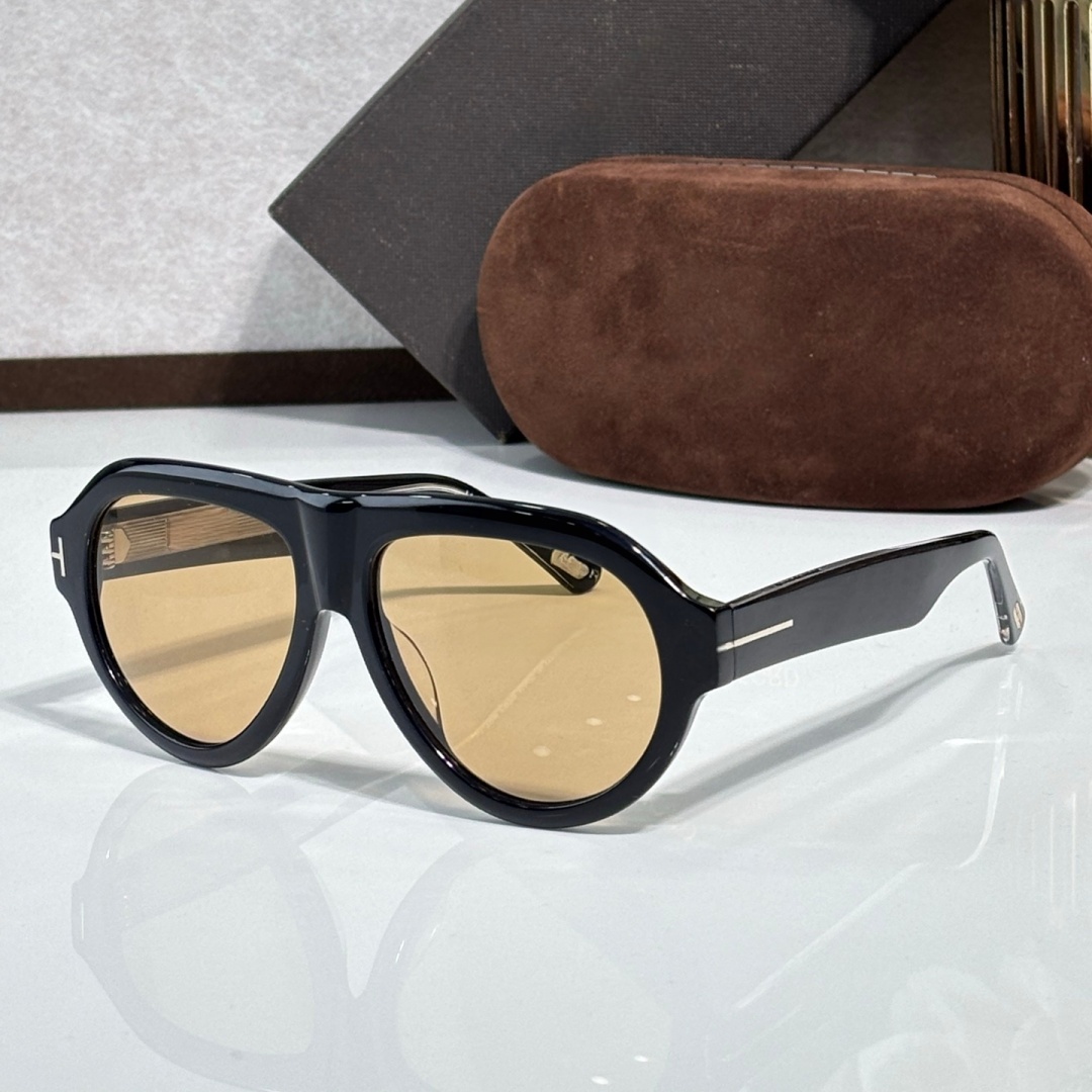 Vintage Thick Square Frame Sunglasses Solid Acetate Wide Temple T Logo Outdoor UV Protection Fashion Eyewear