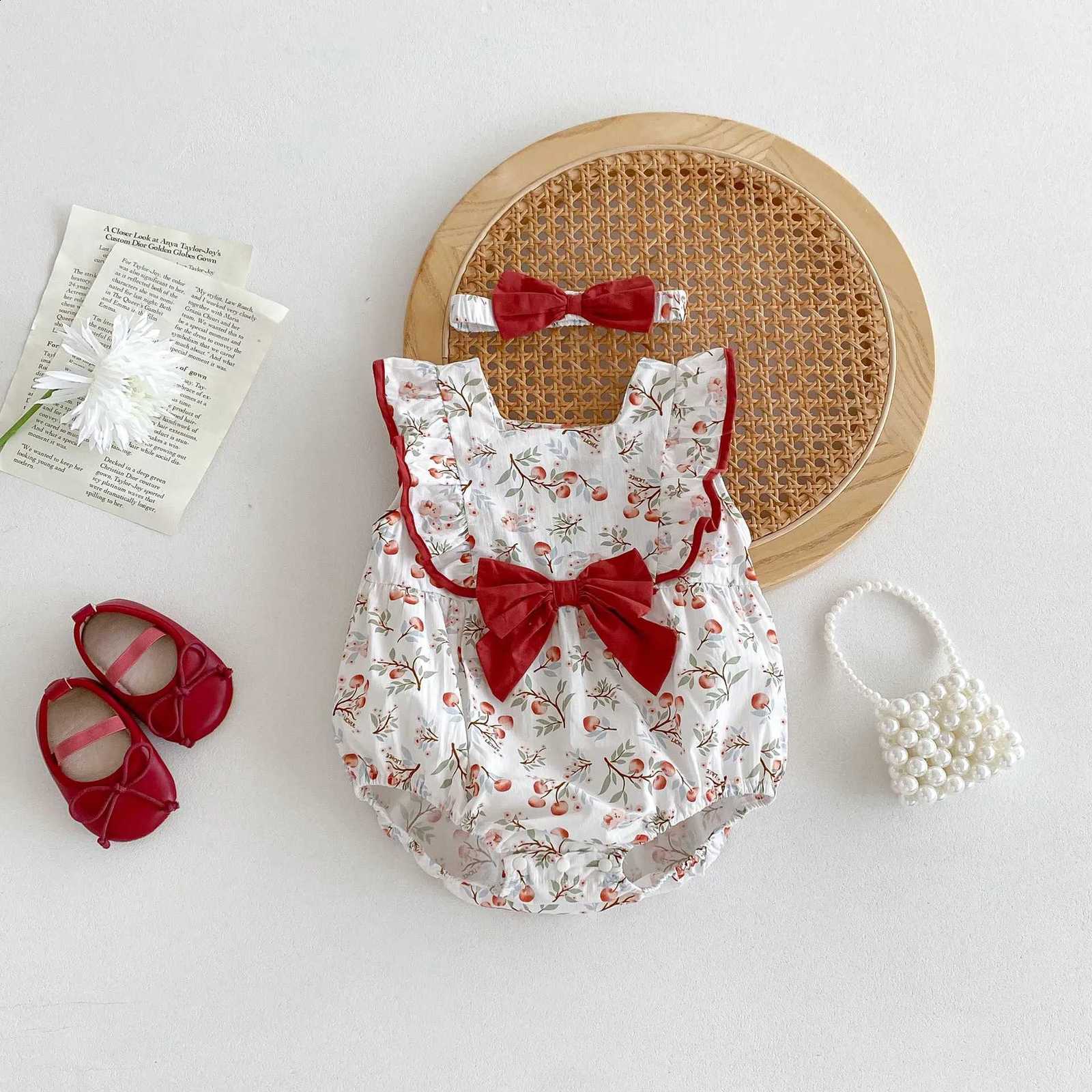 Clothes Summer 22451 Sleless Baby Girl's Clothes Thin Princess Climbing Clothes with bandW260917