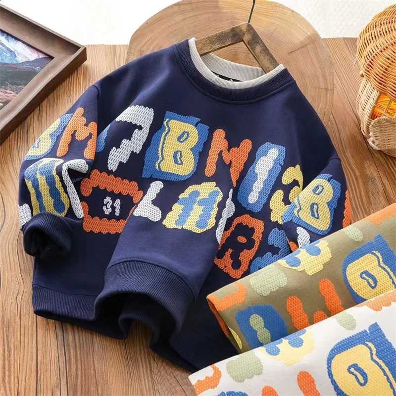 New Boys Girls Autumn Sweatshirt Kids Spring Letter Print Tracksuit Children's Fashion Long-sled Teenager Handse PloverW260917